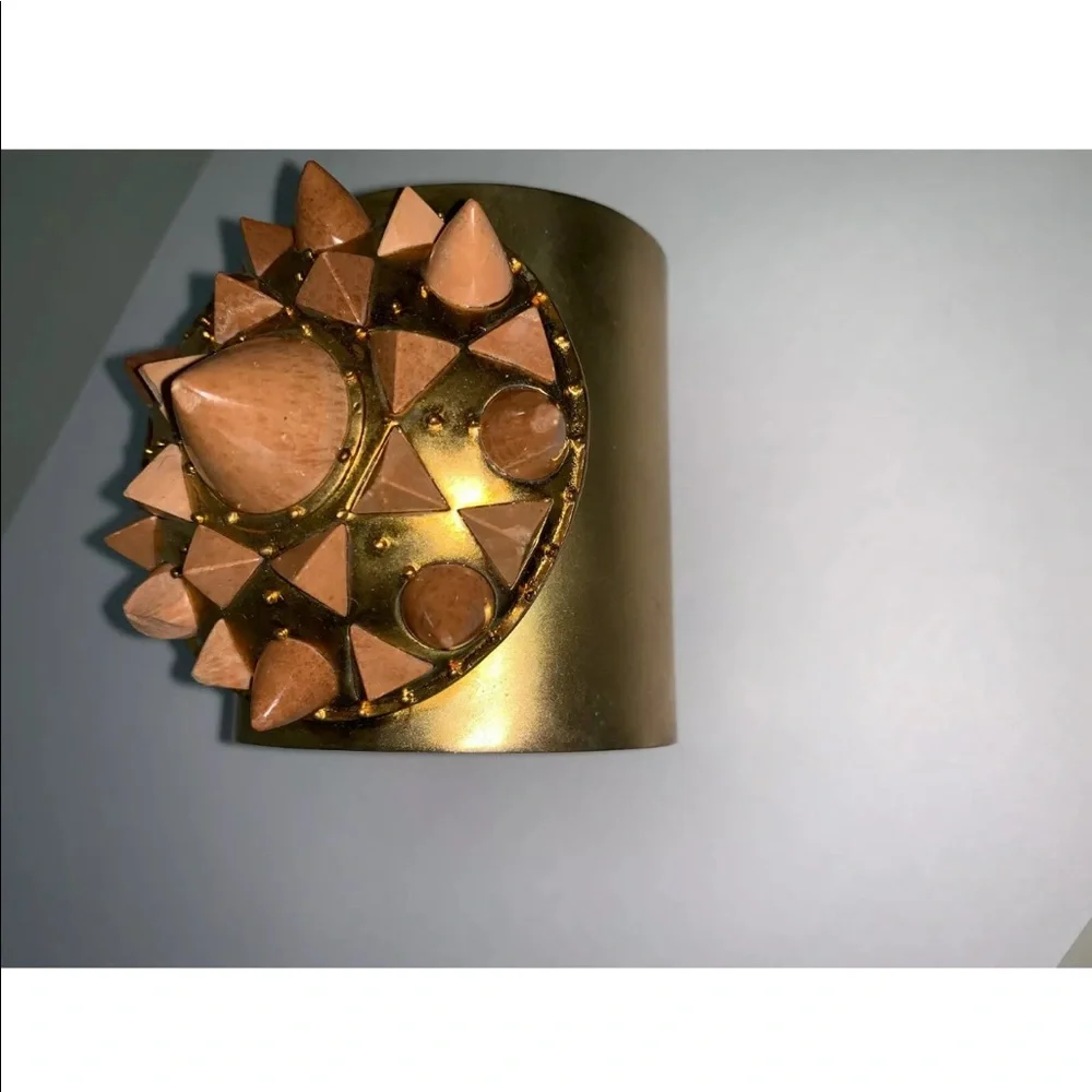EDDIE BORGO xl brass spike editorial cuff bracelet